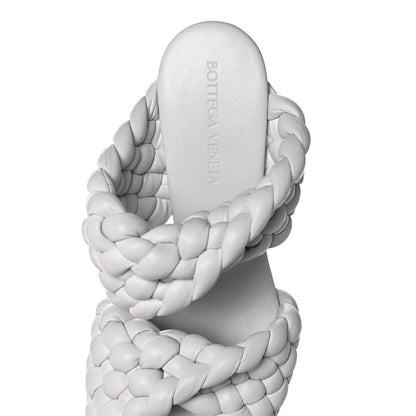 Bottega Veneta Nappa Twisted Padded Intrecciato Curve Slide Sandals 36 Optic White 7 of 8