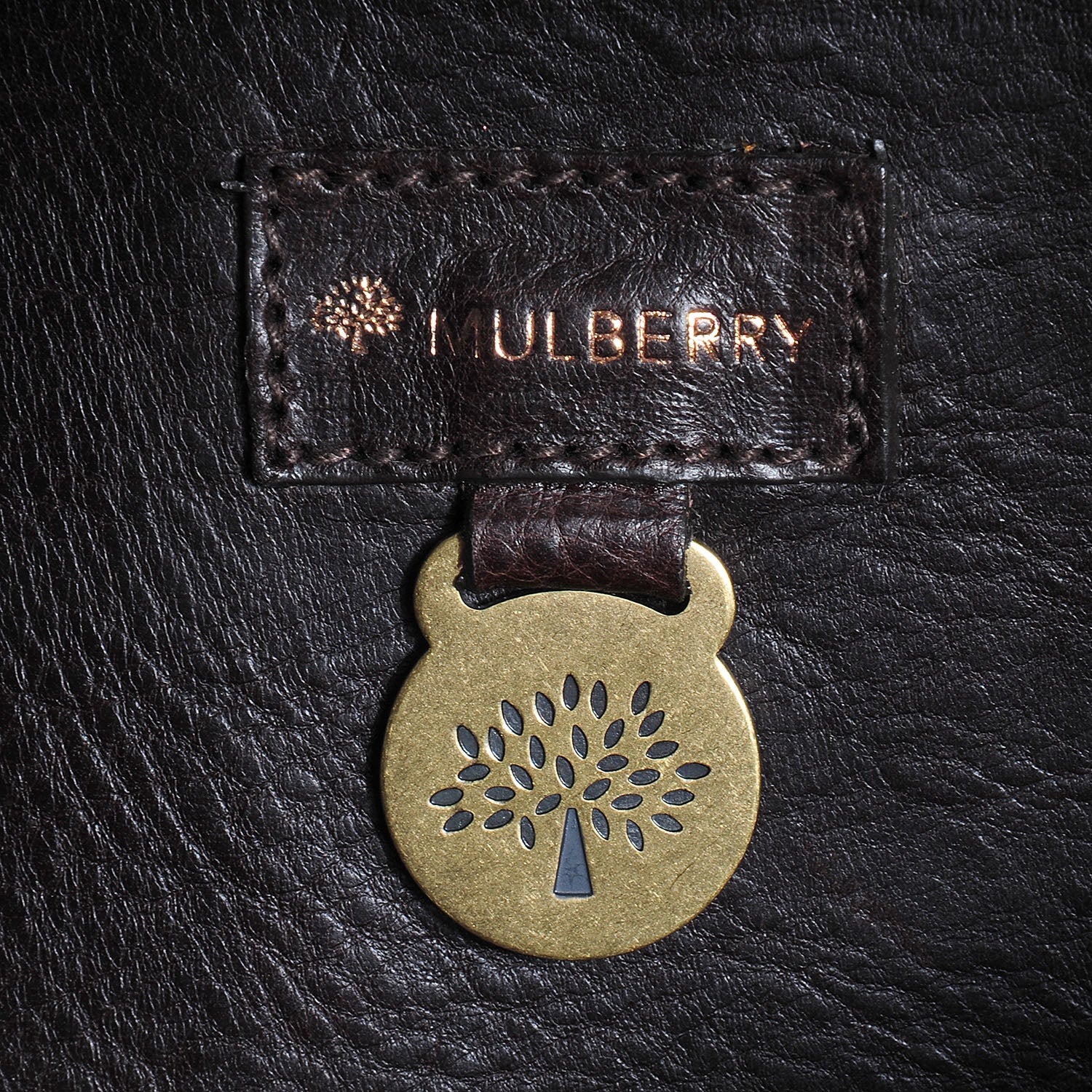 Mulberry Natural Leather Piccadilly Chocolate 7 of 10