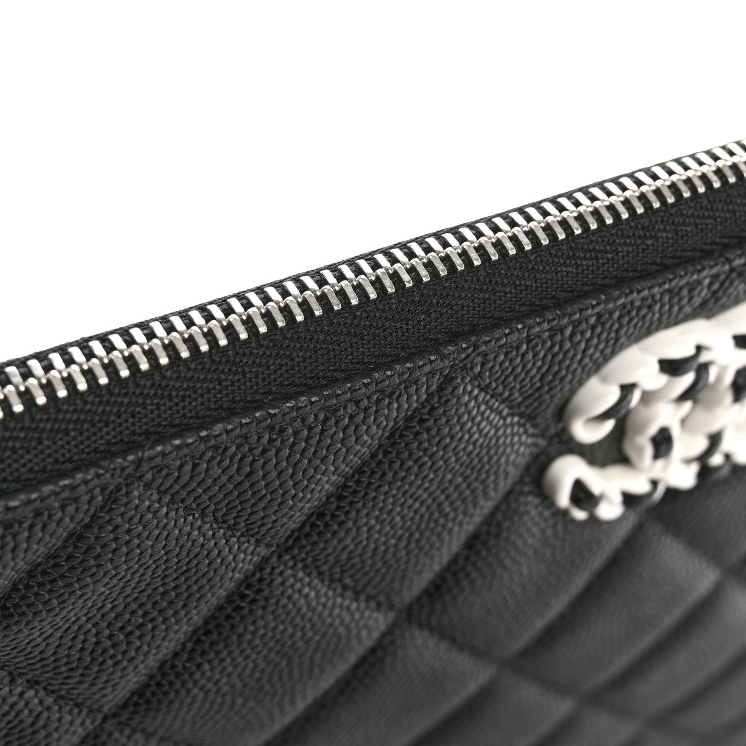 Chanel Caviar Quilted Medium Chanel 19 Cosmetic Case Black 8 of 9