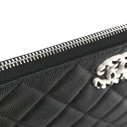 Chanel Caviar Quilted Medium Chanel 19 Cosmetic Case Black 8 of 9