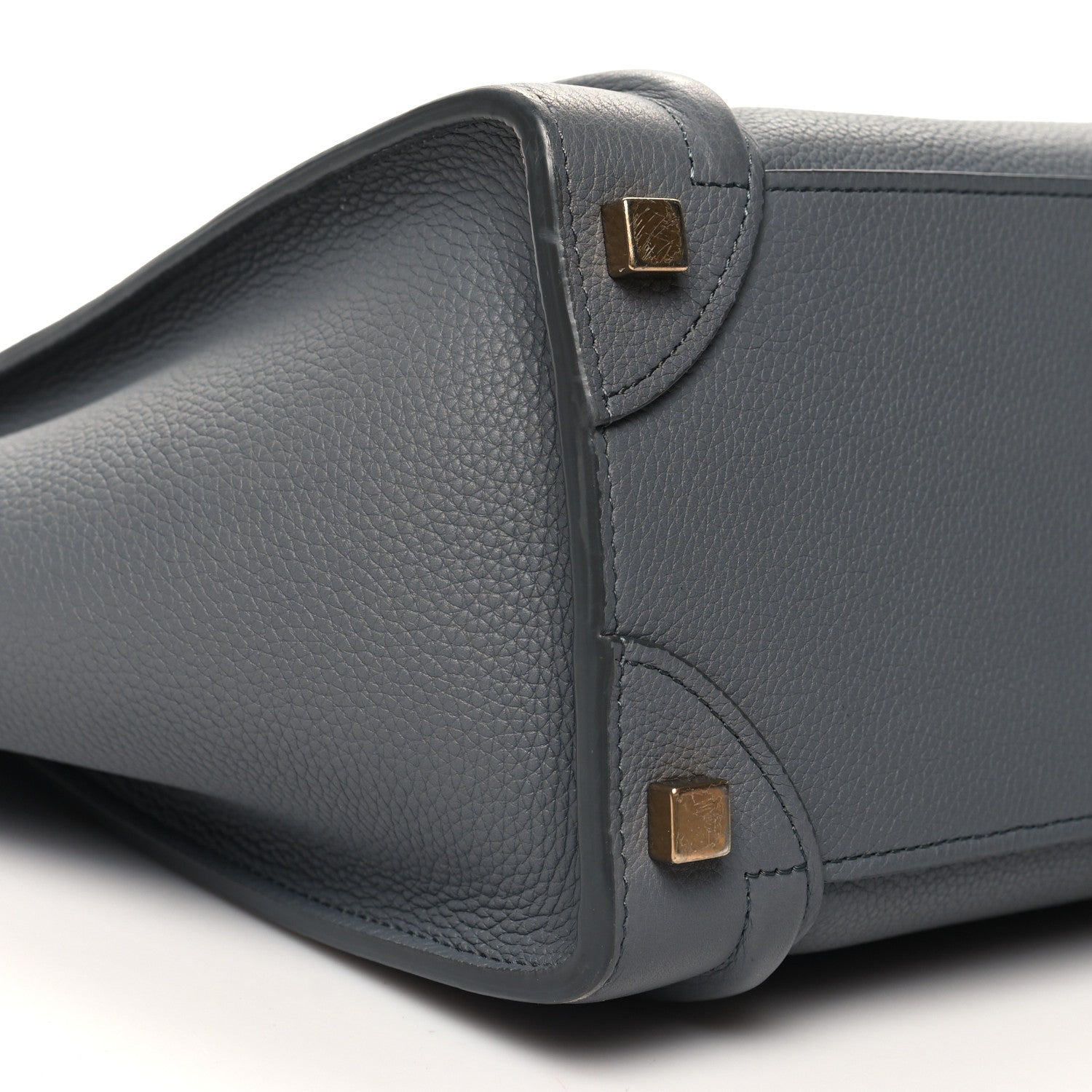 Celine Drummed Calfskin Micro Luggage Kohl 9 of 11