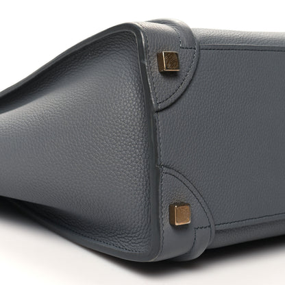 Celine Drummed Calfskin Micro Luggage Kohl 9 of 11