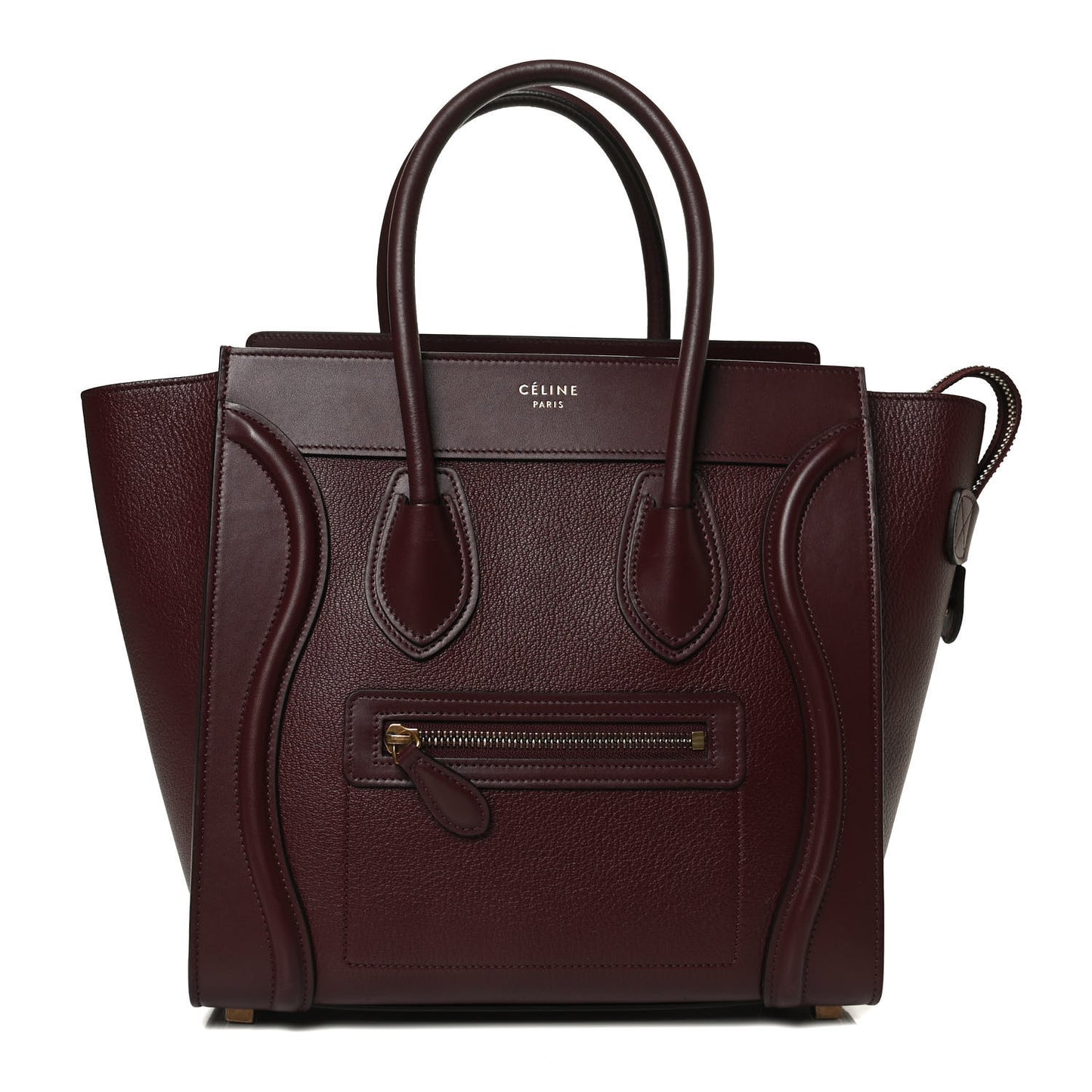 Goatskin Calfskin Micro Luggage Burgundy