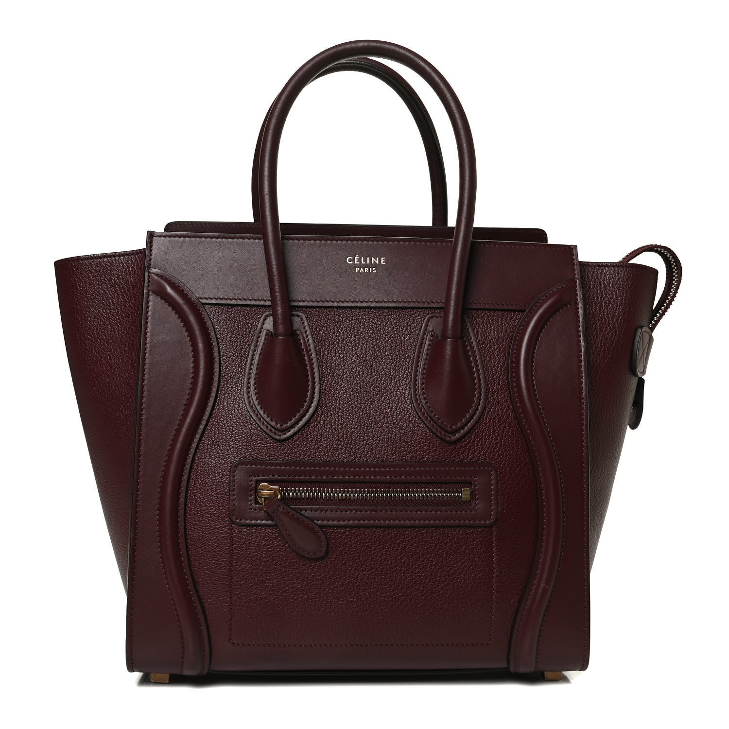Celine Goatskin Calfskin Micro Luggage Burgundy 1 of 11