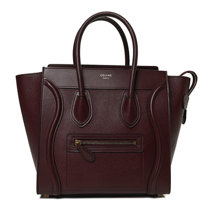 Celine Goatskin Calfskin Micro Luggage Burgundy 1 of 11
