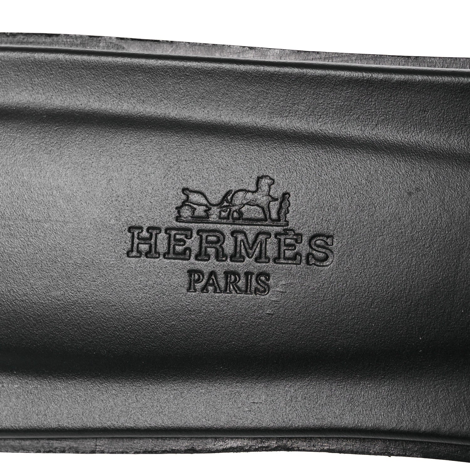Hermes Box Calfskin Oran Sandals 39 Black 7 of 12