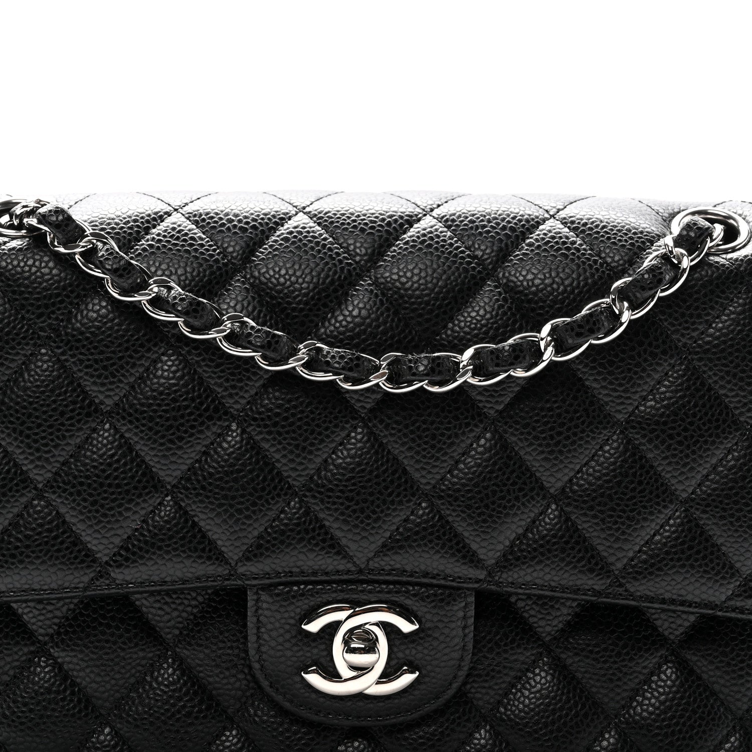 Chanel Caviar Quilted Medium Double Flap Black 8 of 11