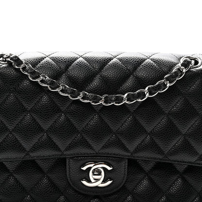 Chanel Caviar Quilted Medium Double Flap Black 8 of 11