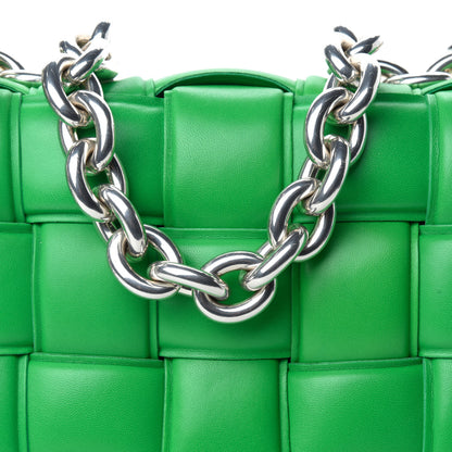 Bottega Veneta Lambskin Maxi Intreccio Padded Chain Cassette Crossbody Bag Grass 11 of 11