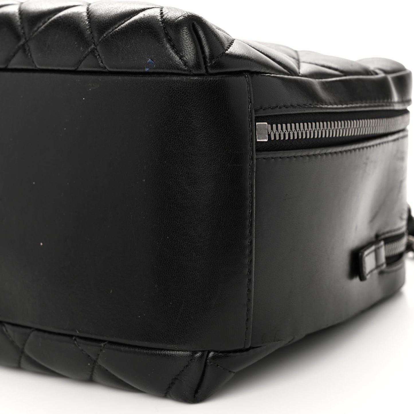 Lambskin Quilted Medium Trendy CC Bowling Bag Black