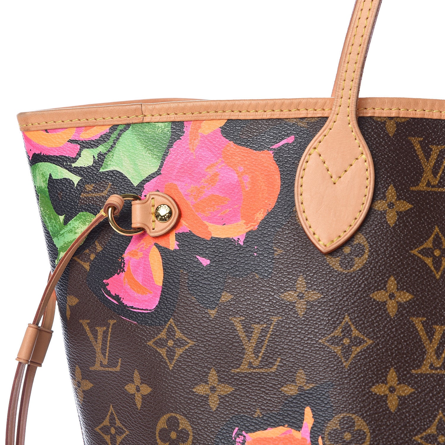 Louis Vuitton Monogram Roses Neverfull MM 10 of 10