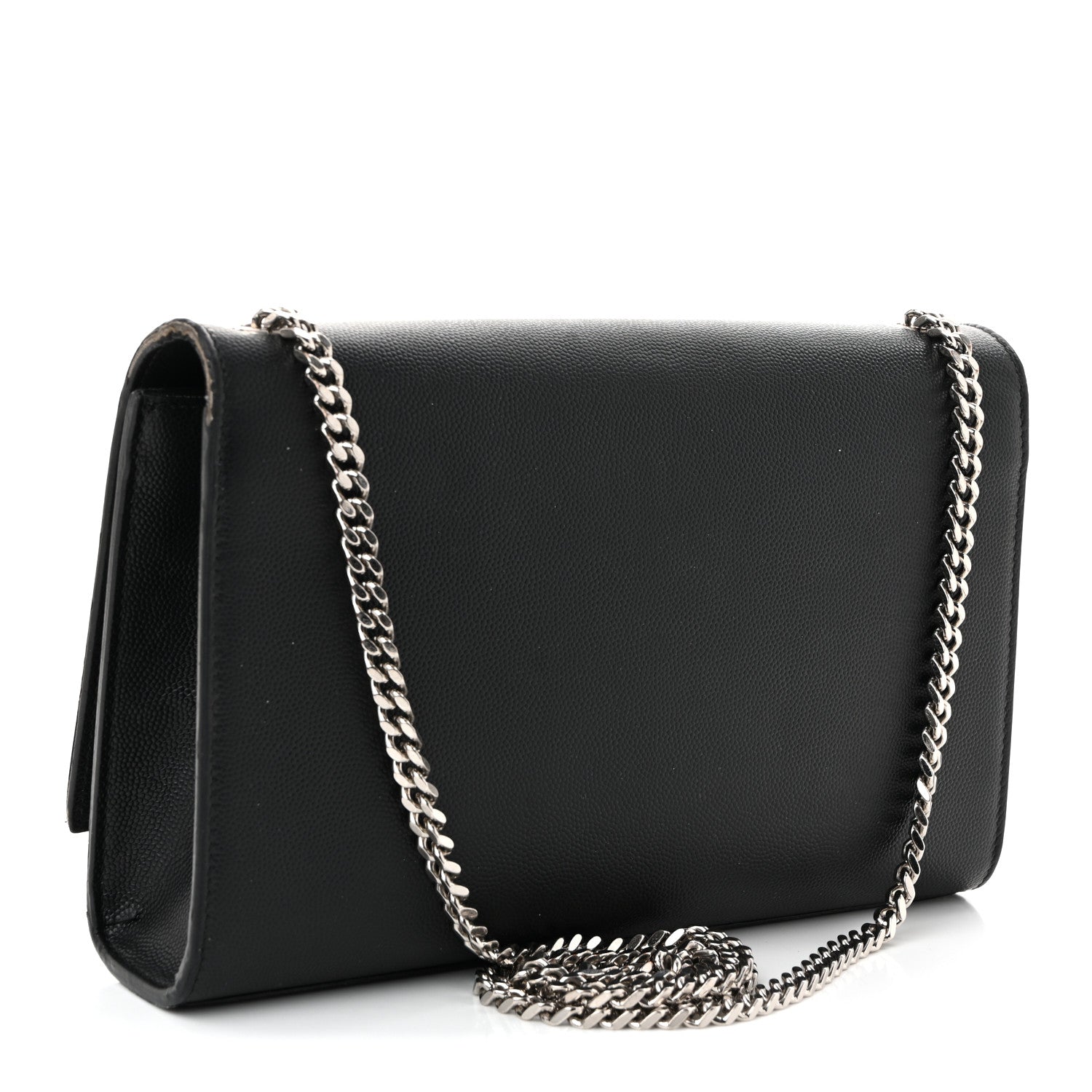 Saint Laurent Grain De Poudre Medium Classic Monogram Kate Satchel Black 3 of 12