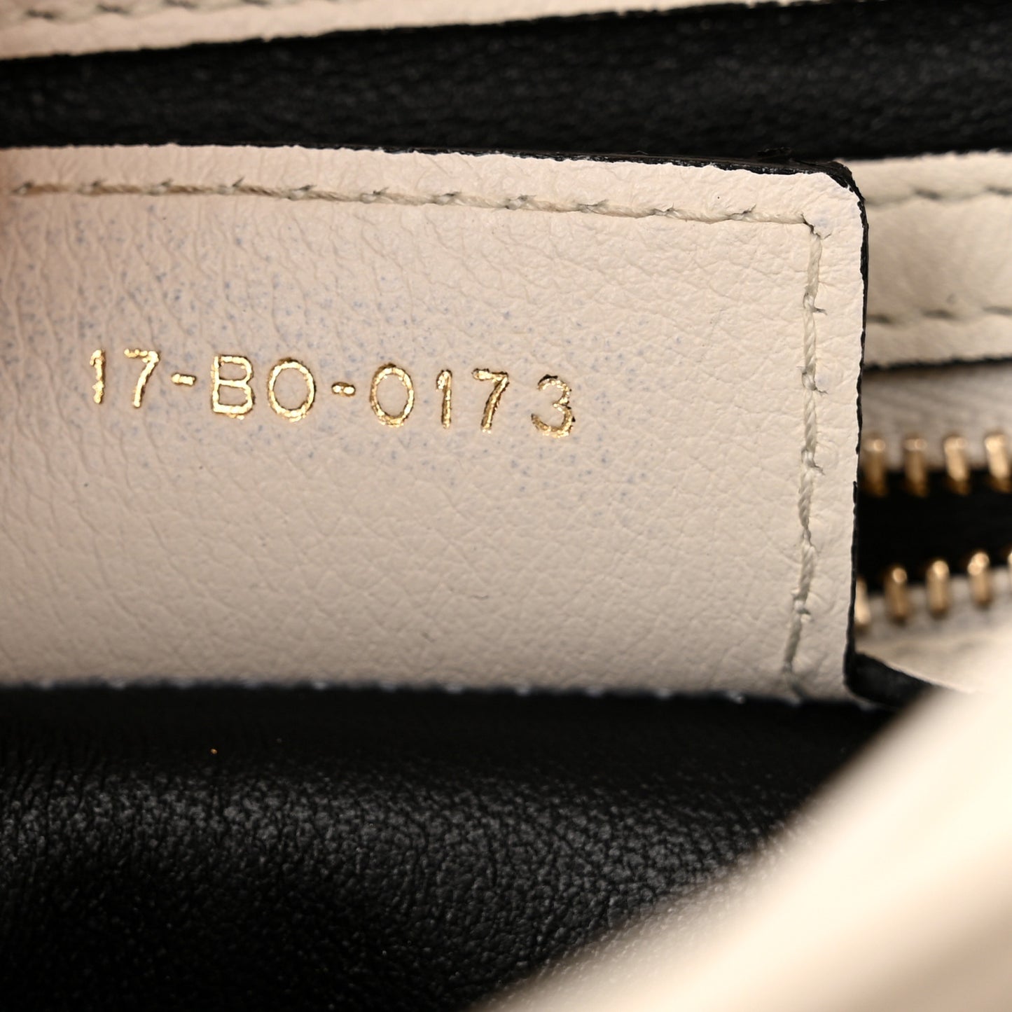 Calfskin Small Diorling White Black