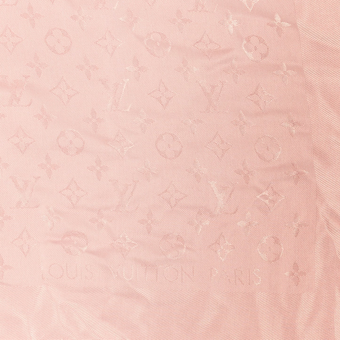 Silk Wool Monogram Shawl Rose