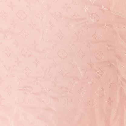 Louis Vuitton Silk Wool Monogram Shawl Rose 3 of 4