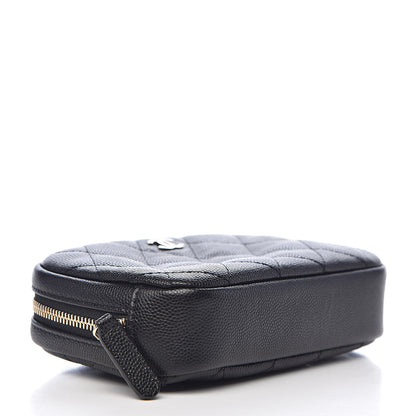 Chanel Caviar Quilted Small Curvy Pouch Cosmetic Case Black 4 of 8