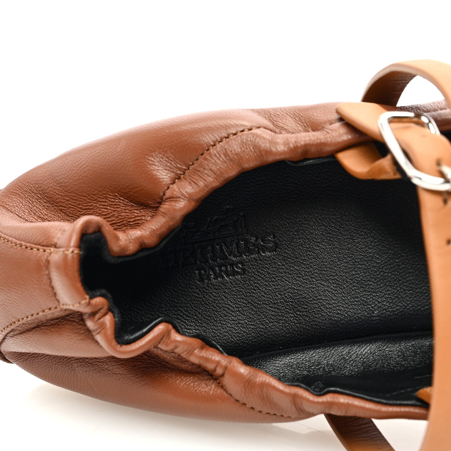 Nappa Calfskin Jolly Ballerina Flats 38.5 Gold Naturel