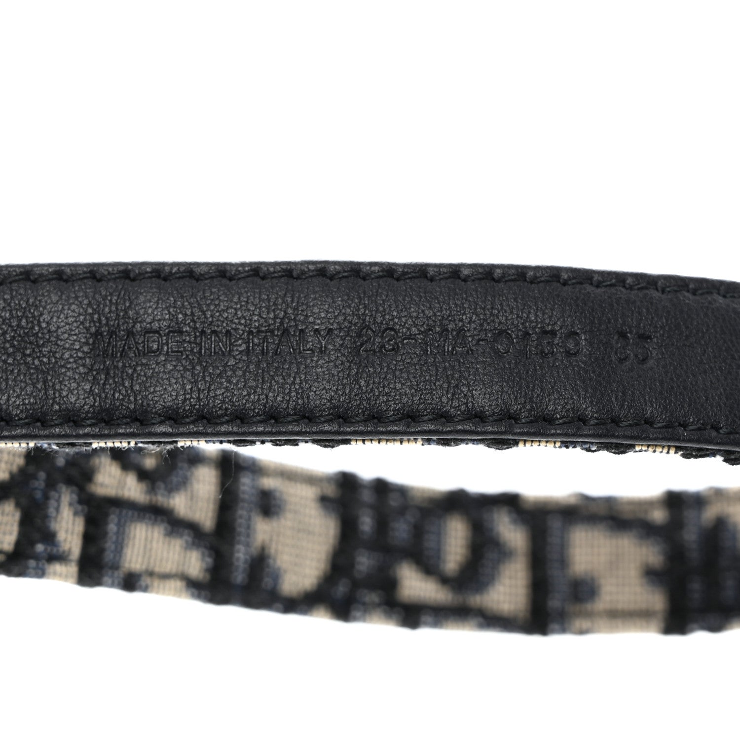 Christian Dior Jacquard Oblique 20mm Saddle Belt 85 34 Blue 5 of 7
