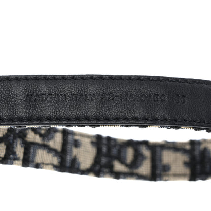 Christian Dior Jacquard Oblique 20mm Saddle Belt 85 34 Blue 5 of 7