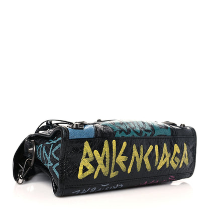 Balenciaga Agneau Arena Graffiti All Over Classic Hardware Mini City Black Multicolor 4 of 9