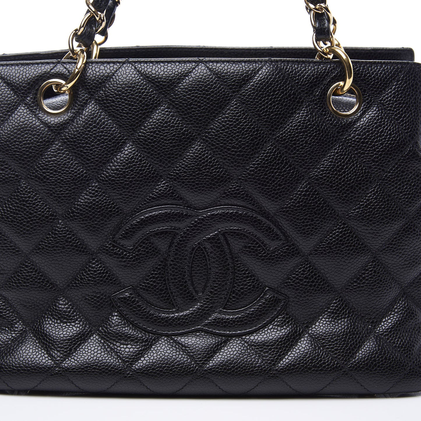 Caviar Quilted Petit Timeless Tote PTT Black