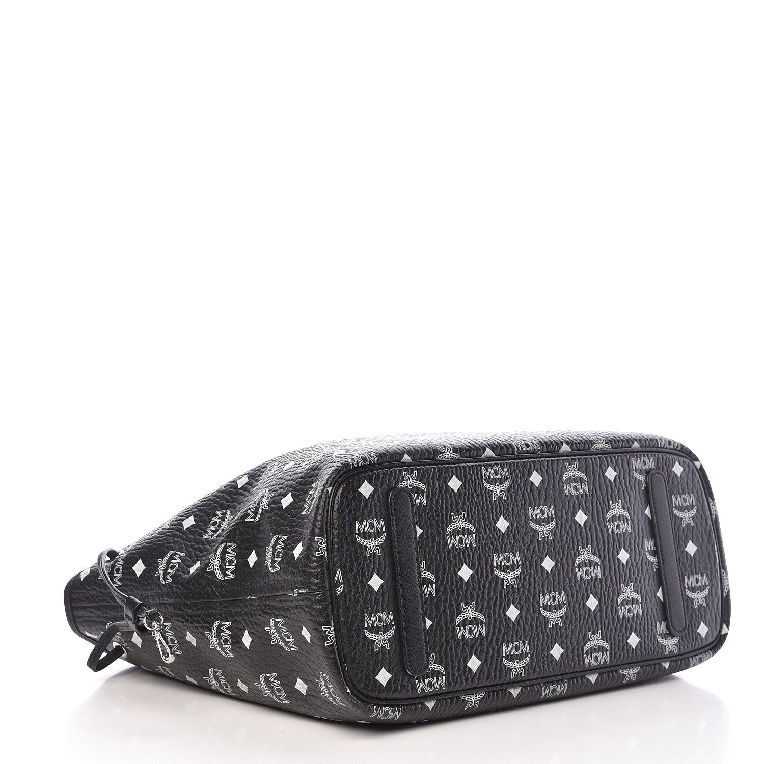 MCM Visetos Medium Reversible Shopper Tote Black 8 of 22