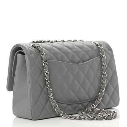 Chanel Caviar Quilted Medium Double Flap Grey 3 of 13