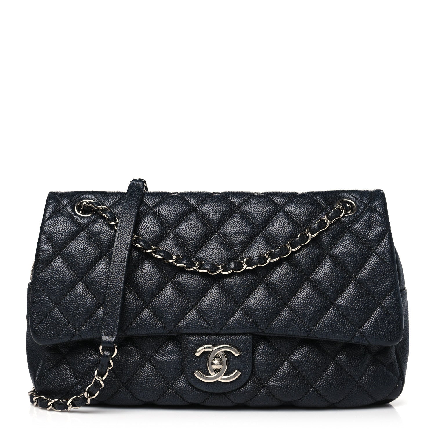 Chanel Caviar Quilted Jumbo Easy Flap Black 1 of 13