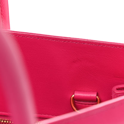 Saint Laurent Calfskin Small Sac De Jour Lipstick Fuchsia 7 of 12