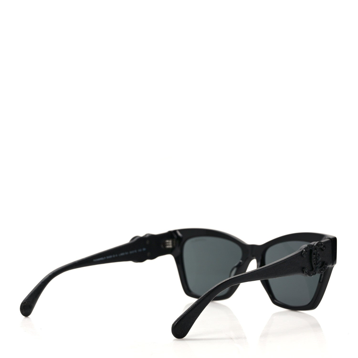 Chanel Acetate Square Cat Eye CC Sunglasses 5456-Q-A Black 4 of 7