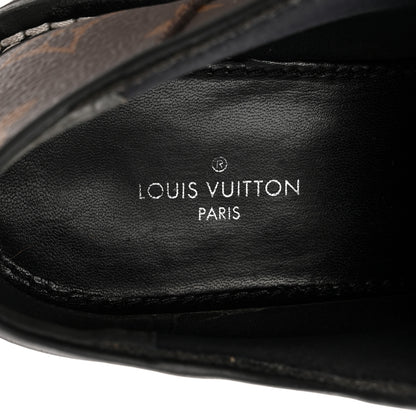 Louis Vuitton Monogram Calfskin Beaubourg Platform Derby Shoes 37.5 Brown 8 of 10