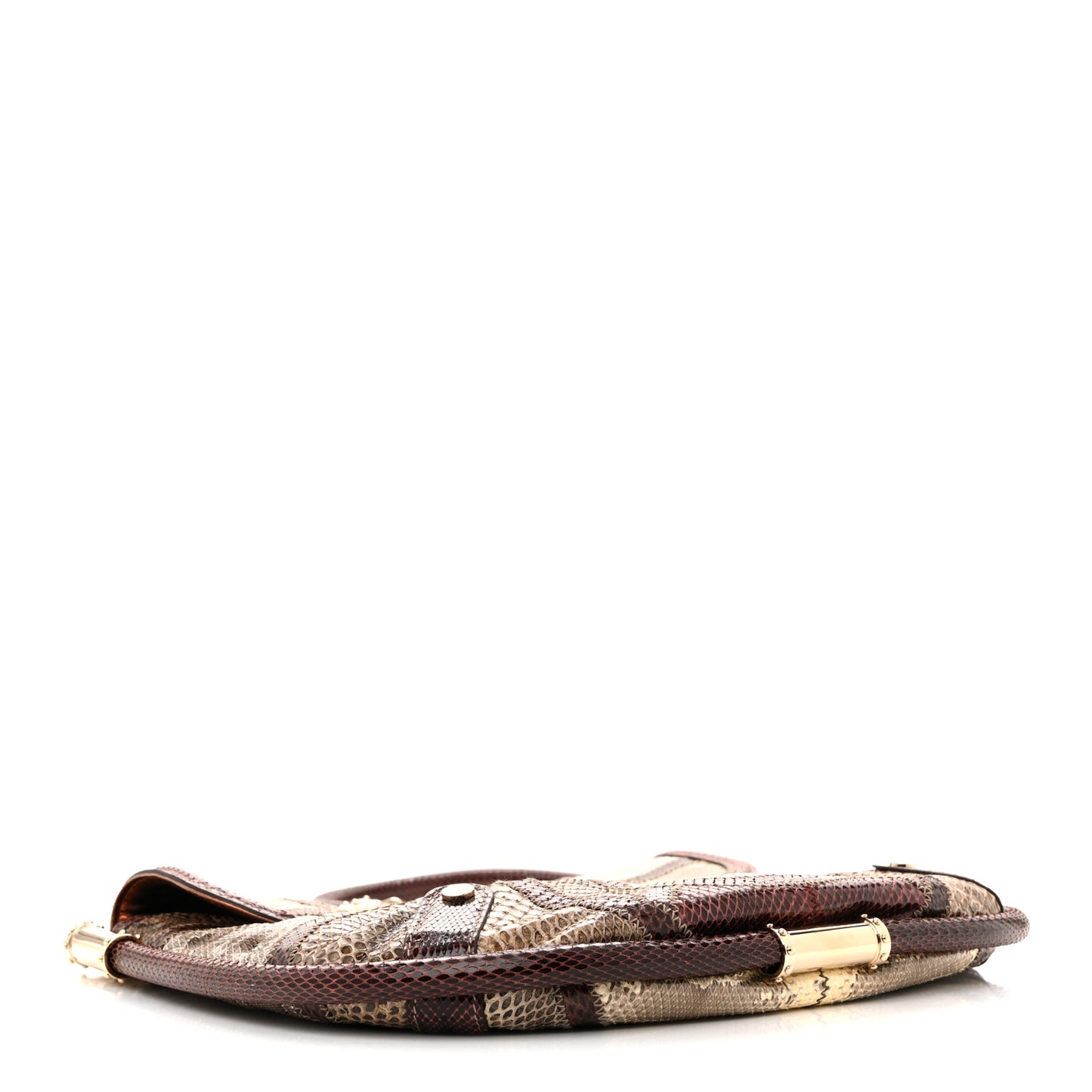 Snakeskin Medium Britt Tassel Shoulder Bag Red Multicolor