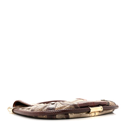 Gucci Snakeskin Medium Britt Tassel Shoulder Bag Red Multicolor 4 of 13