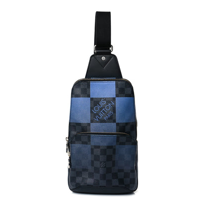 Louis Vuitton Damier Graphite Giant Avenue Sling Backpack Blue 1 of 8