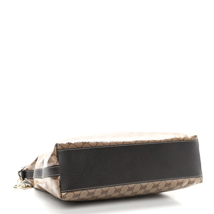 Gucci Crystal Monogram Hobo Dark Brown 3 of 9