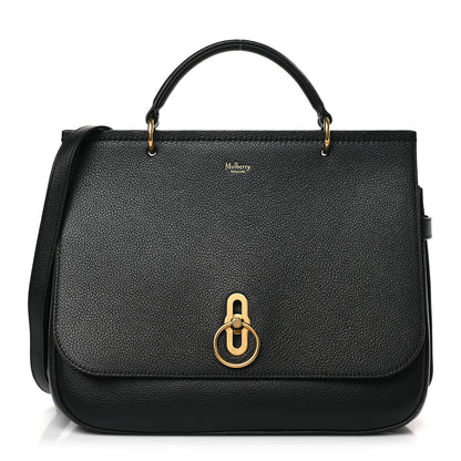 Mulberry Natural Grain Leather Amberley Satchel Chocolate 1 of 7