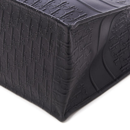 Christian Dior Oblique Calfskin Embossed Medium Book Tote Black 5 of 9