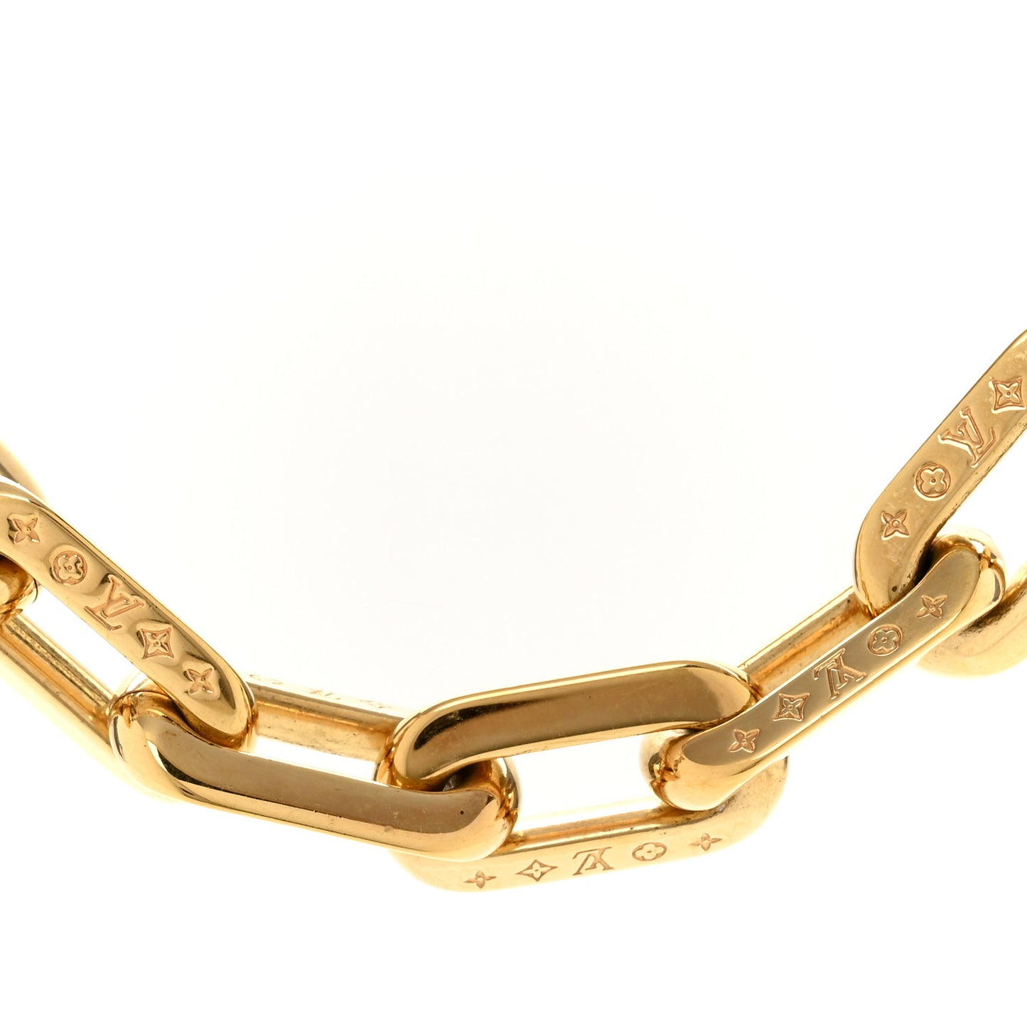 Monogram Chain Choker Necklace Gold