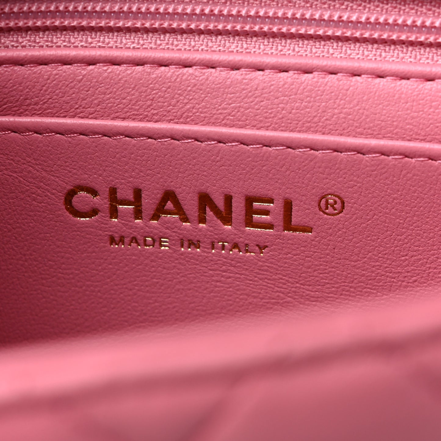 Lambskin Quilted Mini Top Handle Rectangular Flap Pink