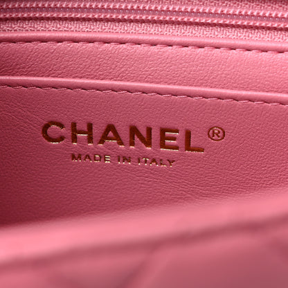 Chanel Lambskin Quilted Mini Top Handle Rectangular Flap Pink 5 of 10