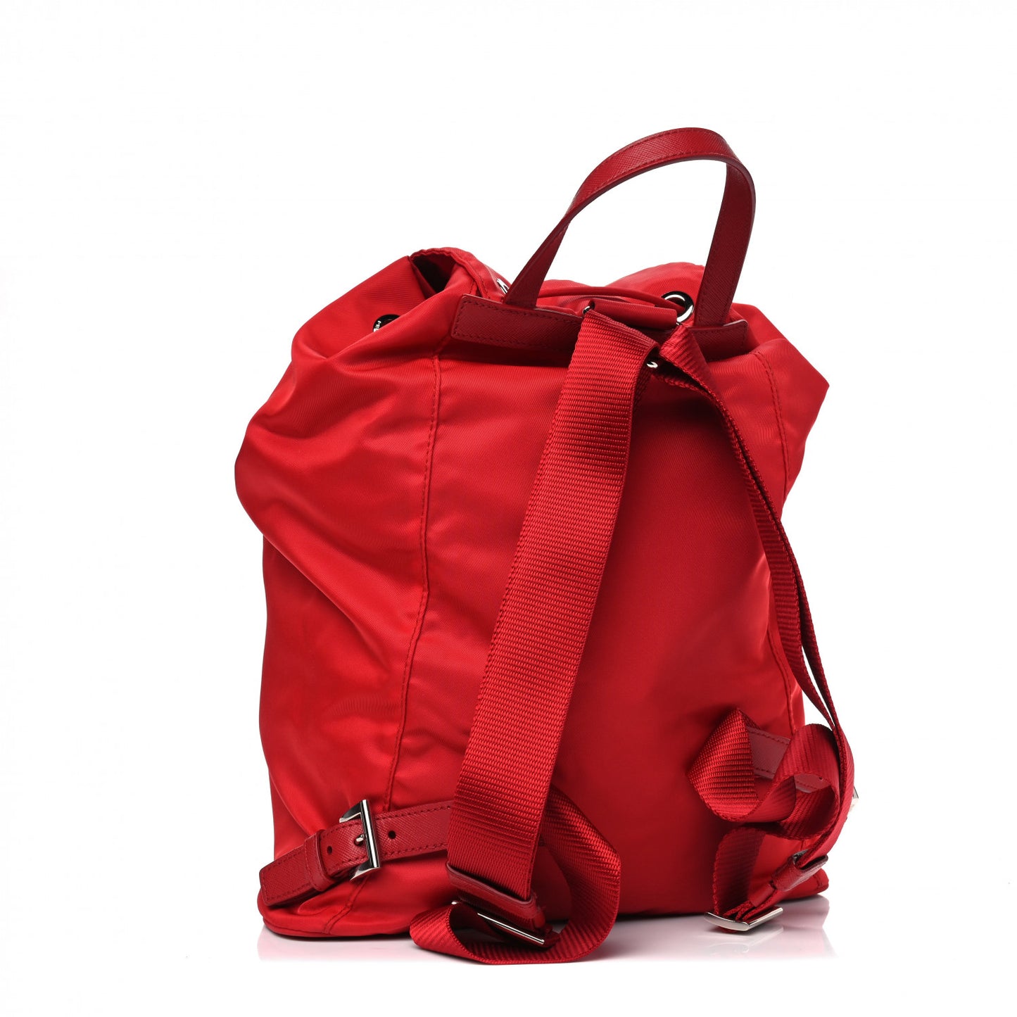 Tessuto Nylon Saffiano Vela Medium Backpack Rosso