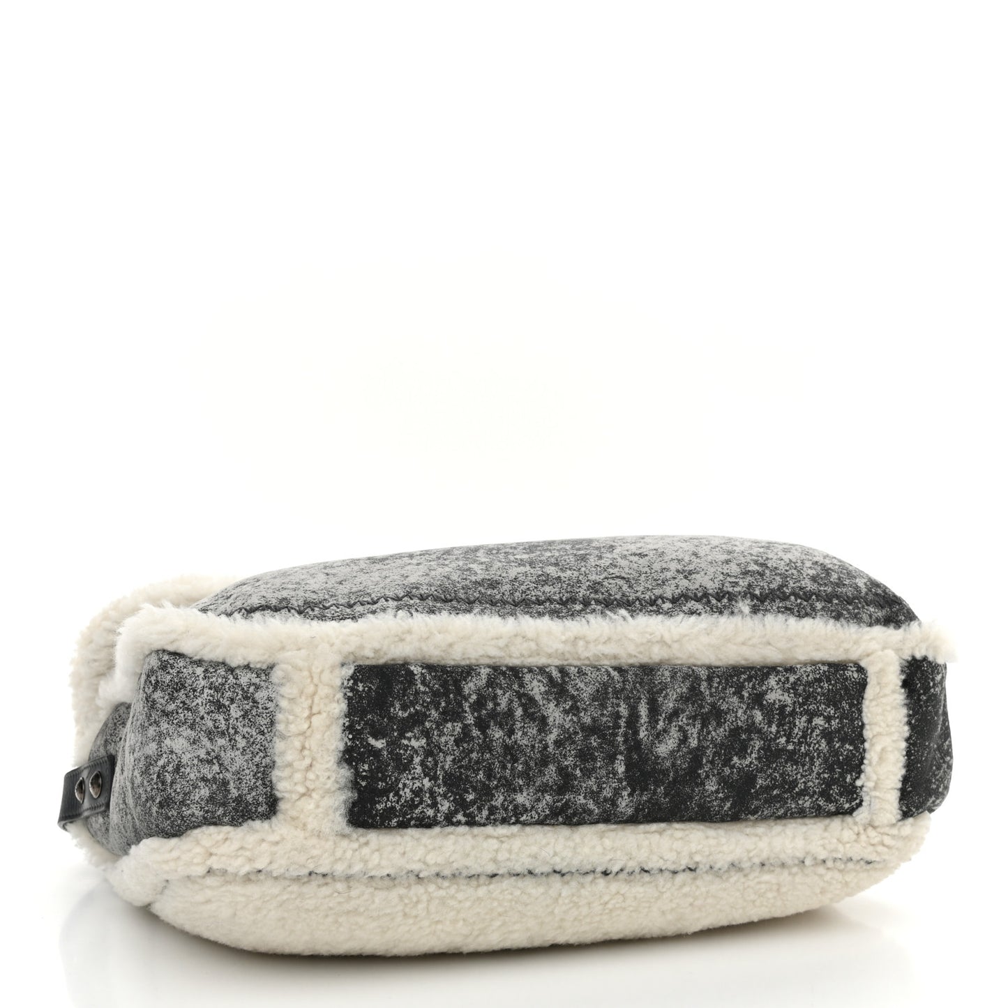 Shearling Lambskin Messenger Bag Grey