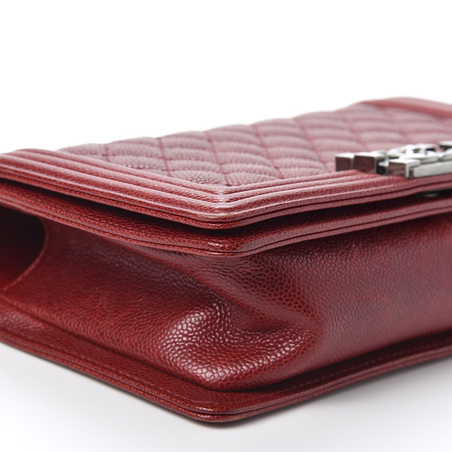 Chanel Caviar Quilted Medium Boy Flap Dark Red 5 of 11