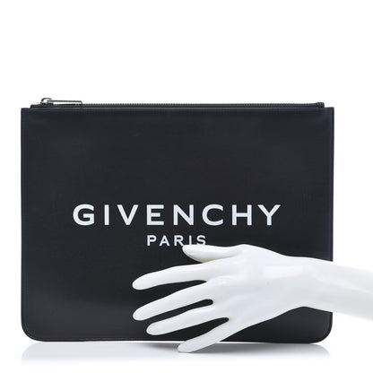 Givenchy Calfskin Large Logo Pouch Black 2 of 10
