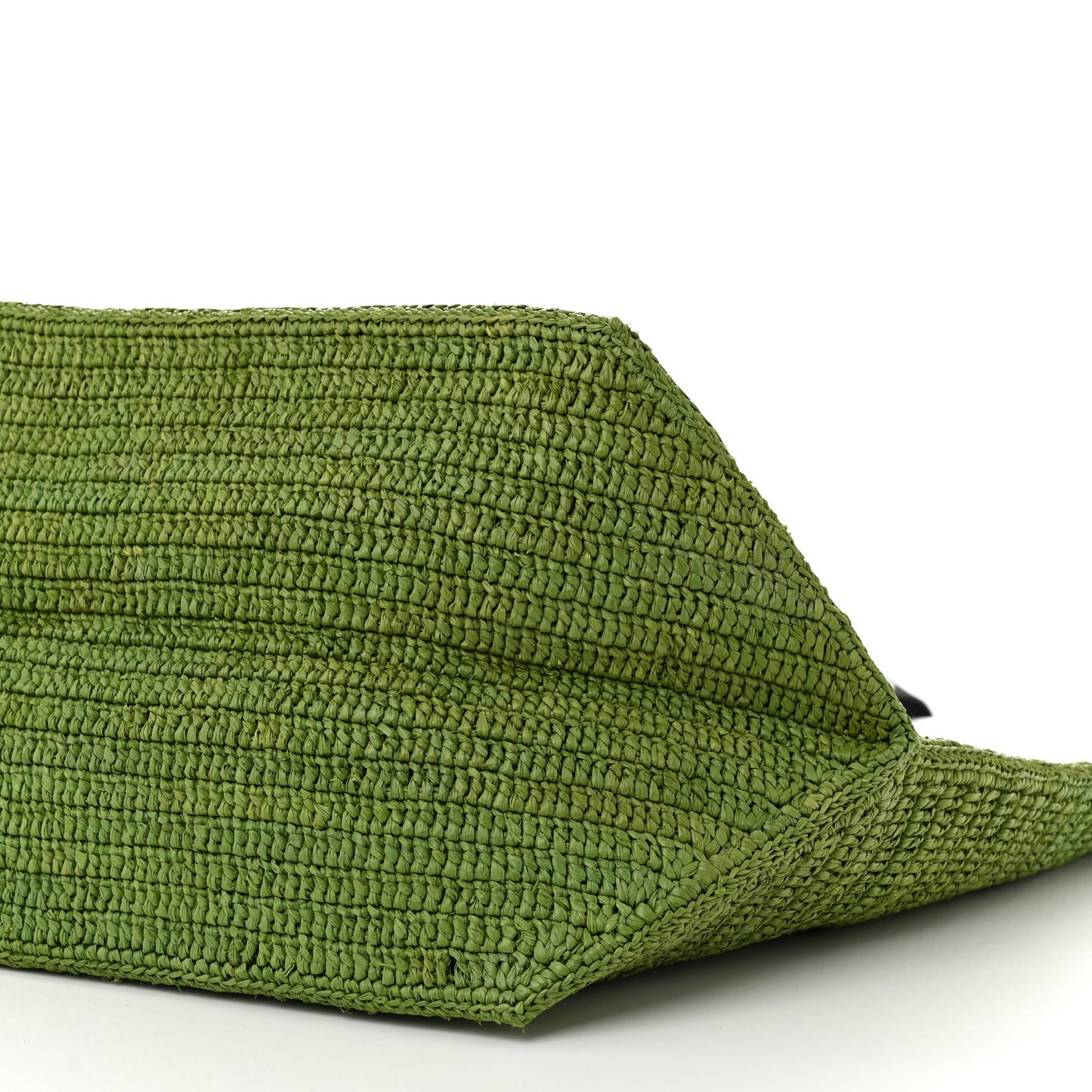 Raffia Paulas Ibiza Fold Shopper Tote Green