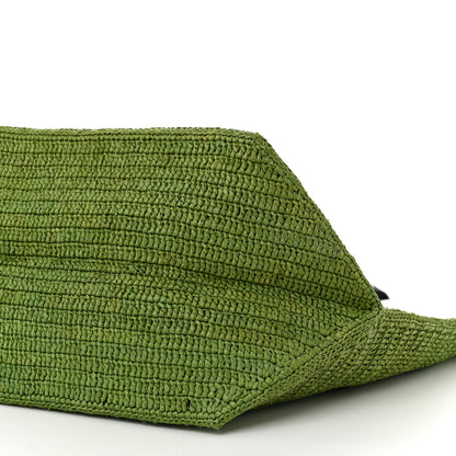 Loewe Raffia Paulas Ibiza Fold Shopper Tote Green 9 of 9
