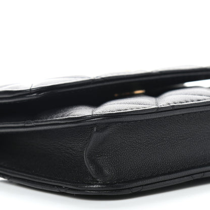 Chanel Lambskin Quilted Pearl Crush Clutch With Chain Black 9 of 11