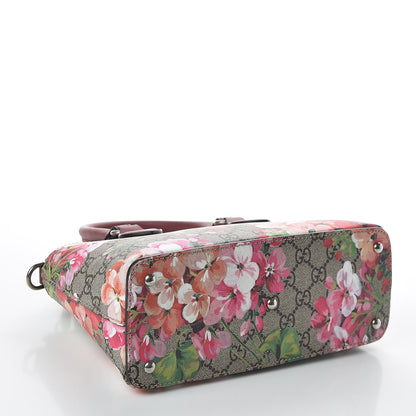Gucci GG Supreme Monogram Blooms Mini Zip Top Tote Beige Multicolor Dry Rose 3 of 9