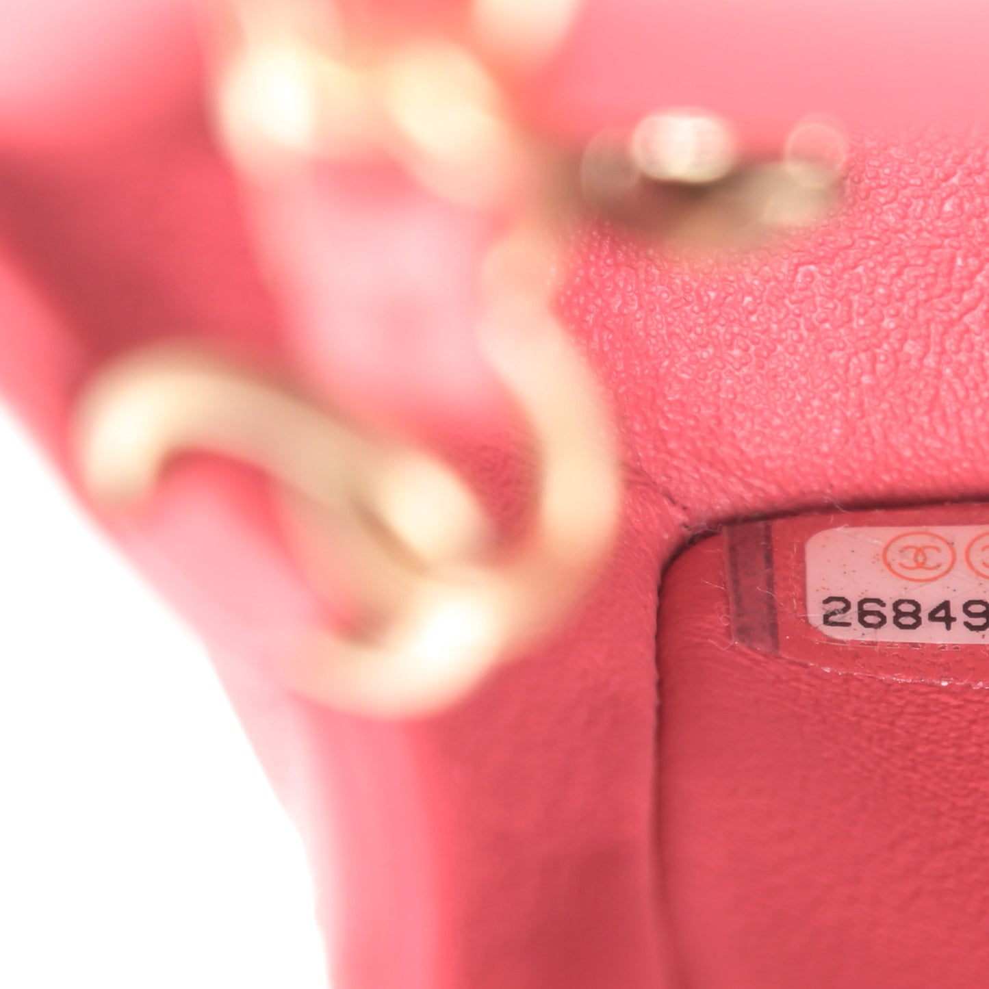 Lambskin Quilted Studded Mini Rectangular Flap Pink