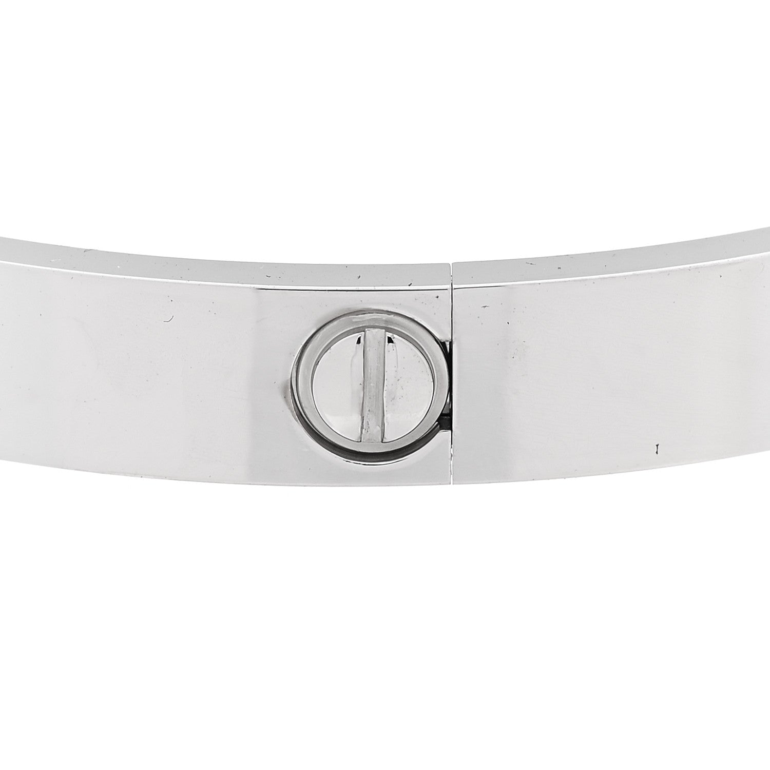 Cartier 18K White Gold 4 Diamond Love Bracelet 18 6 of 10